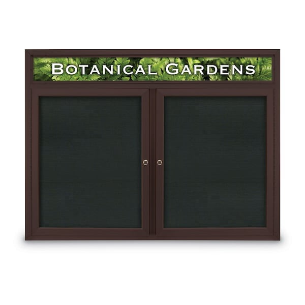 United Visual Products Open Faced Traditional Corkboard, 60x48" UV644A-SATIN-BLACK - main